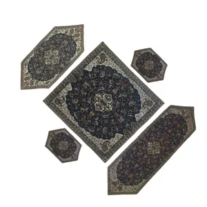 ست 5 تکه رومیزی ترمه طرح ونوس کد 4585