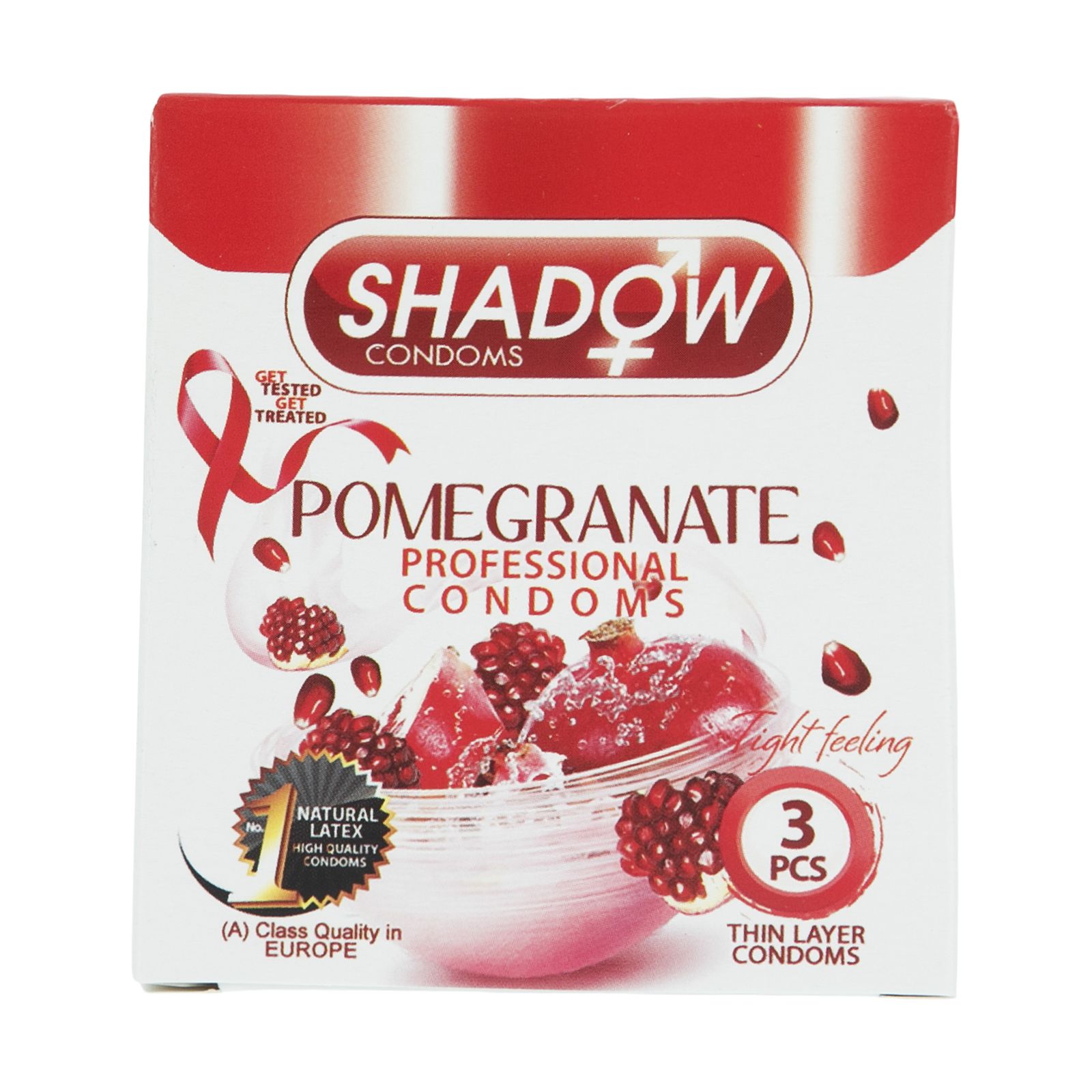 کاندوم شادو مدل Pomegranate بسته 3 عددی -  - 1