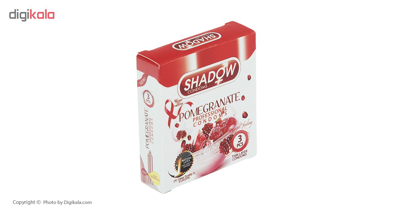 کاندوم شادو مدل Pomegranate بسته 3 عددی -  - 3