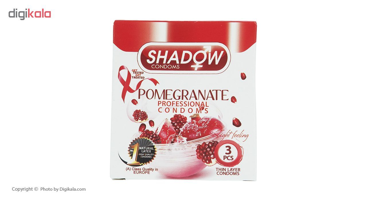 کاندوم شادو مدل Pomegranate بسته 3 عددی -  - 2