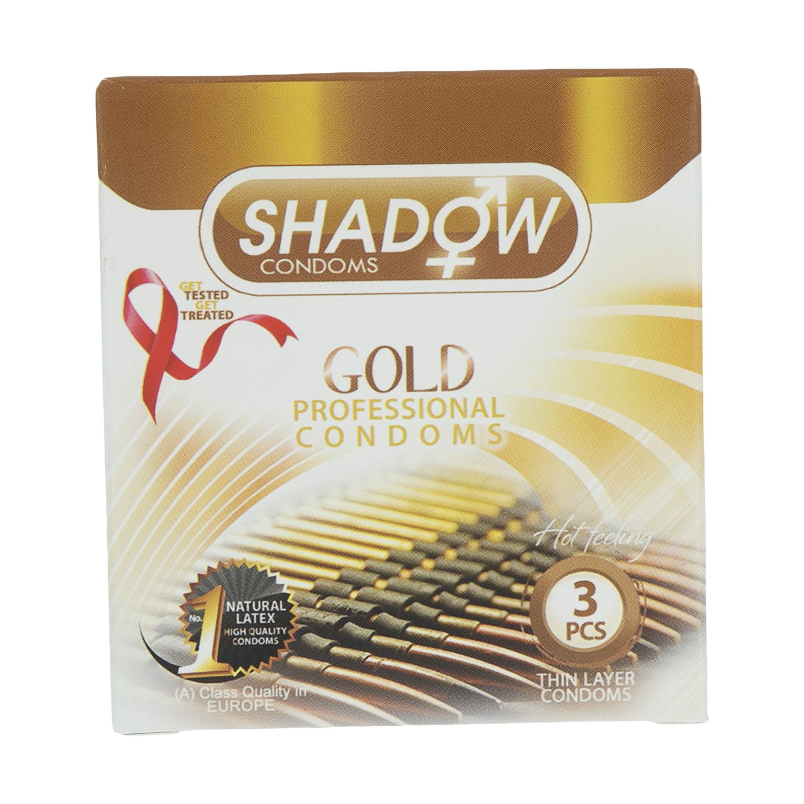 کاندوم شادو مدل Gold بسته 3 عددی -  - 1