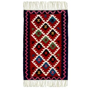 گلیم دستبافت نیم متری مدل NO1017