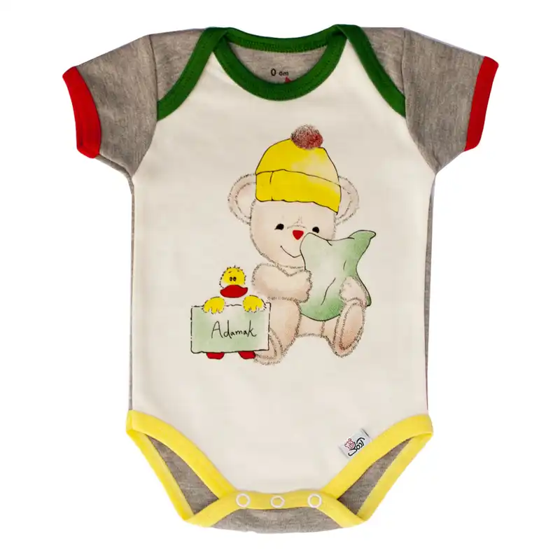 بادی آستین کوتاه نوزادی آدمک طرح اردک