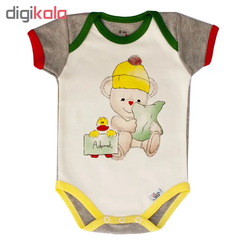 بادی آستین کوتاه نوزادی آدمک طرح اردک