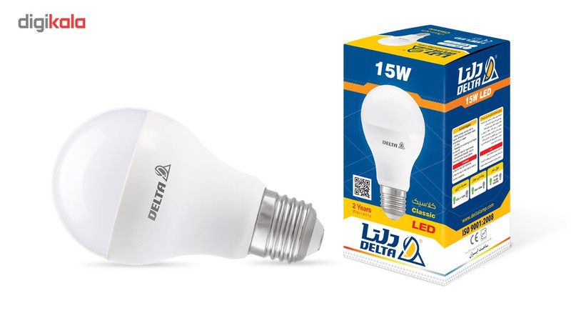لامپ ال ای دی 15 وات دلتا مدل کلاسیک پایه E27 بسته 5 عددی لامپ ال ای دی 15 وات دلتا مدل کلاسیک پایه E27 بسته 5 عددی