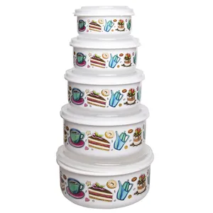 ظروف نگهدارنده طرح کیک مجموعه 5 عددی