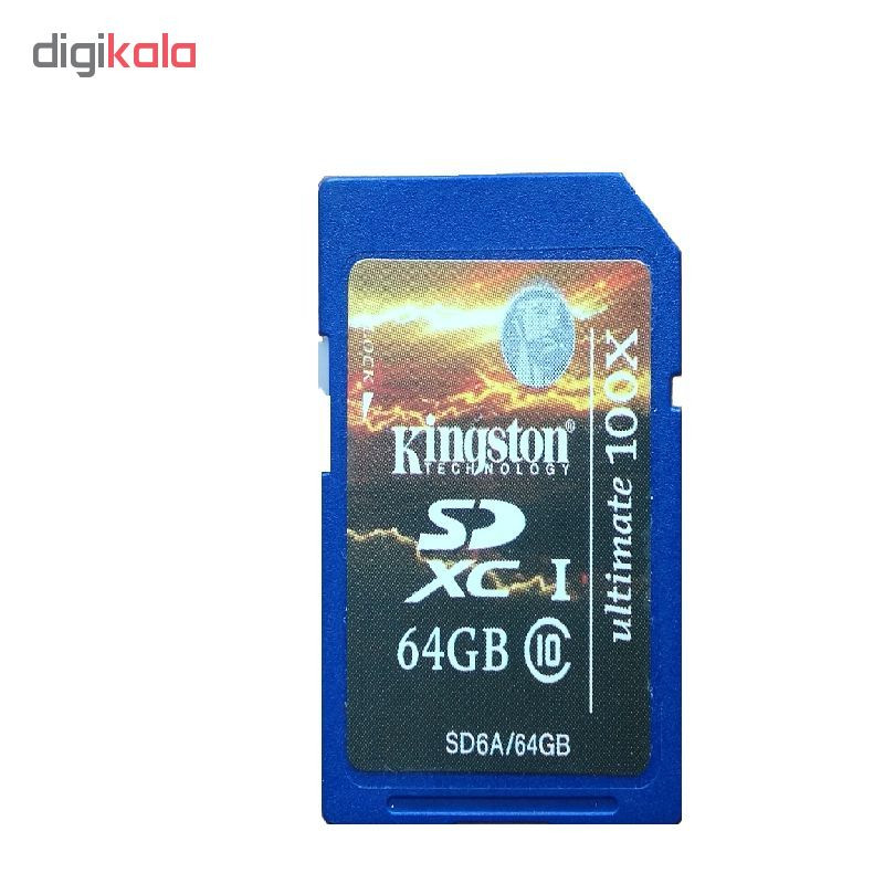 کارت حافظه SDXC کینگستون مدل sd6a کلاس 10 استانداردUHS-I U1سرعت 120MBps ظرفیت 64 گیگابایت