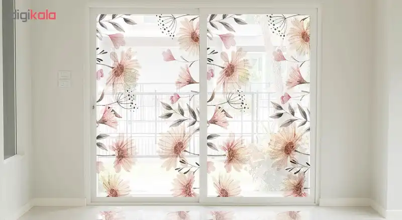 استیکر شیشه طرح گل کد 09