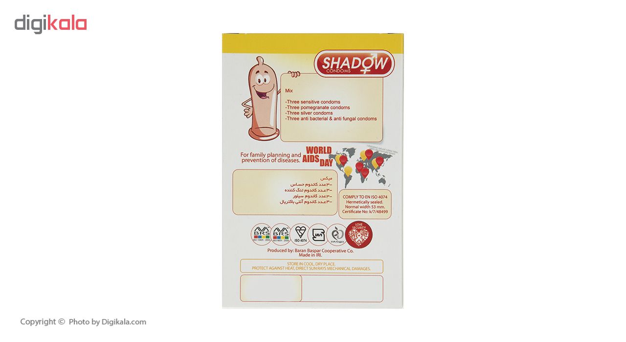 کاندوم شادو مدل Mix بسته 12 عددی -  - 4