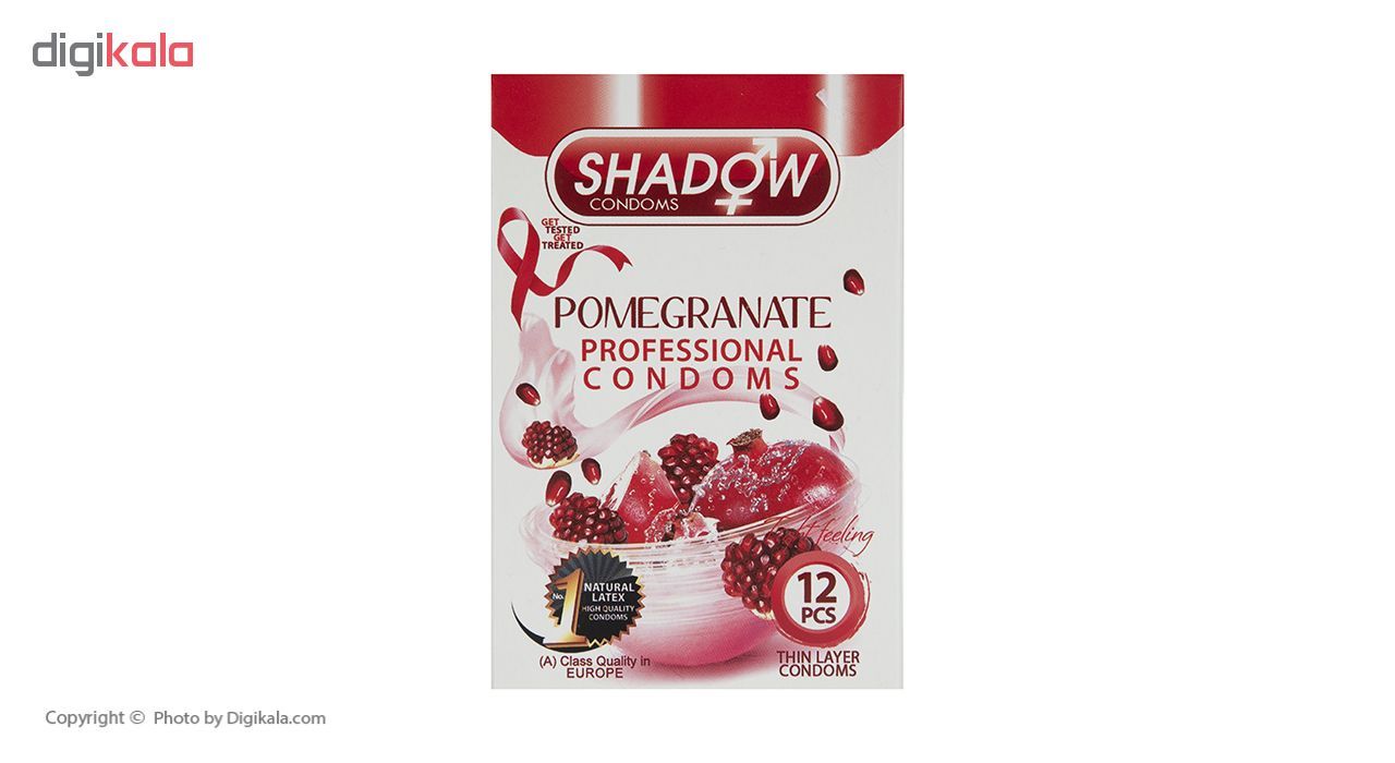 کاندوم شادو مدل Pomegranate بسته 12 عددی -  - 2