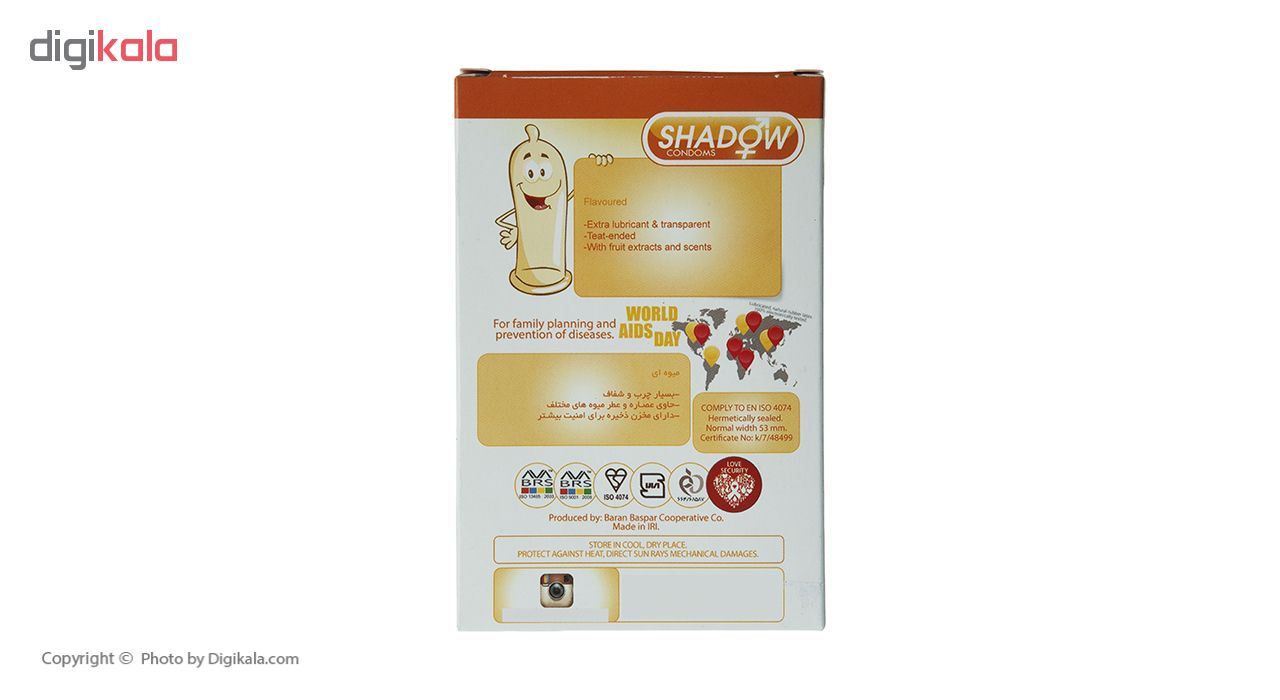 کاندوم شادو مدل Flavoured بسته 12 عددی -  - 4