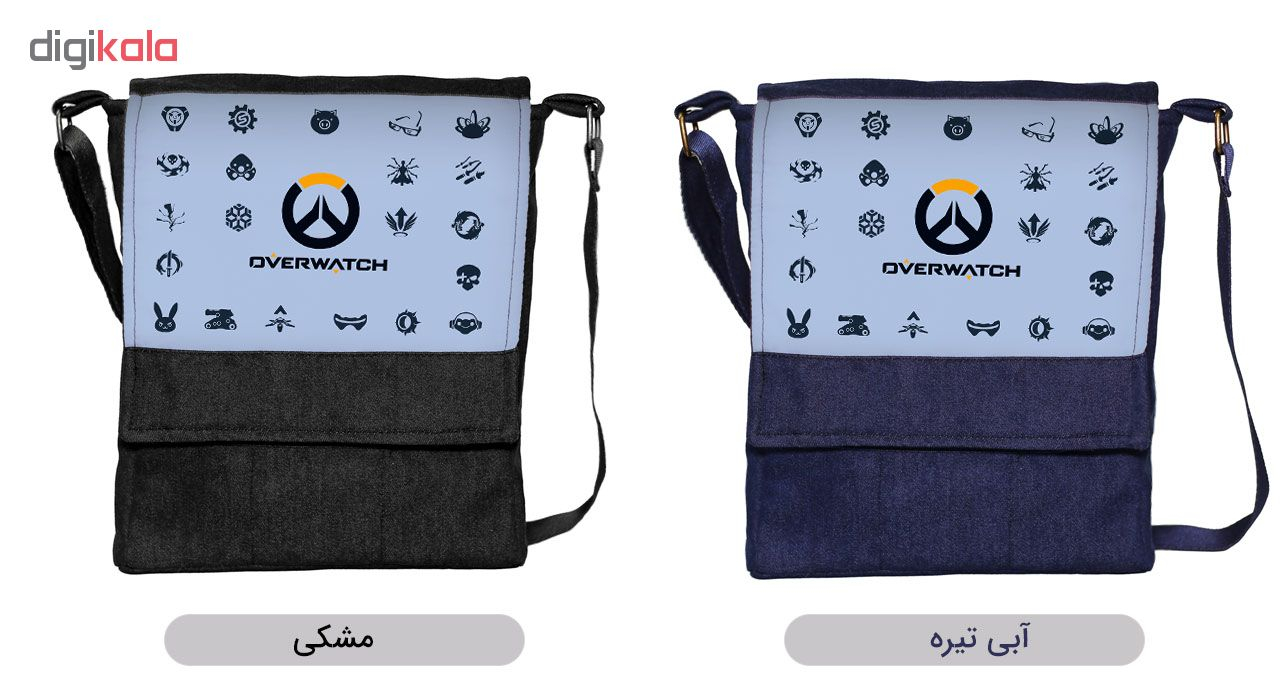 کیف دوشی مردانه گالری چی چاپ طرح overwatch کد 65841