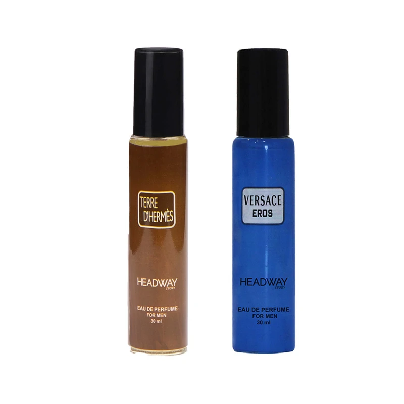 عطر جیبی مردانه هدوی استوری مدل تق هرمس و ورساچ اروس حجم 30 میلی لیتر مجموعه 2 عددی