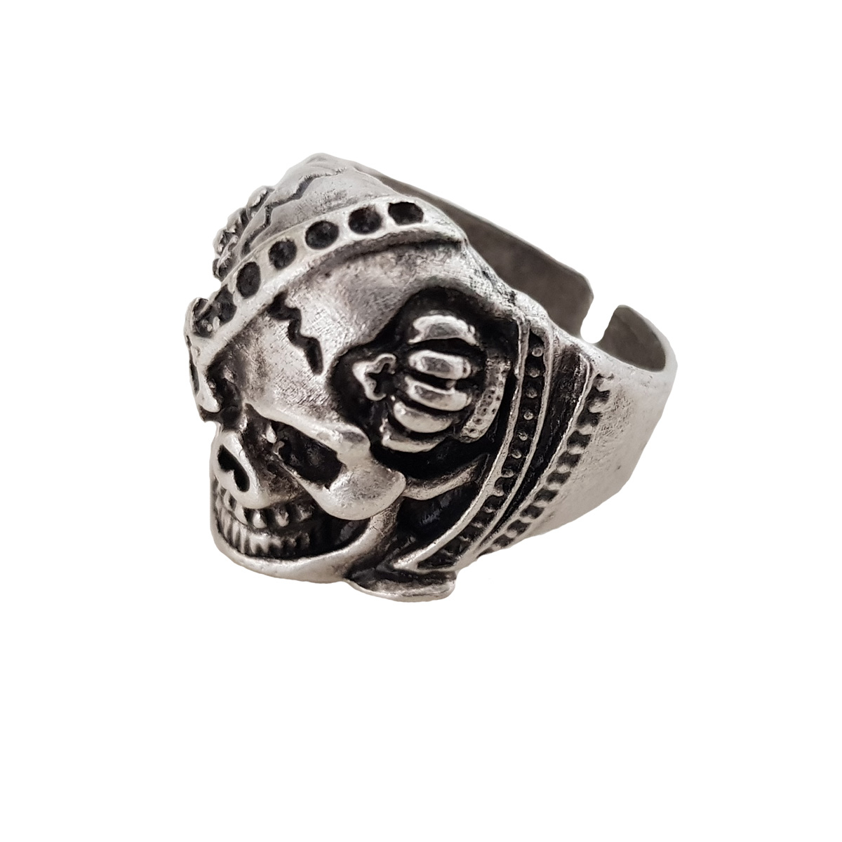 انگشتر مردانه طرح اسکلت کد f64