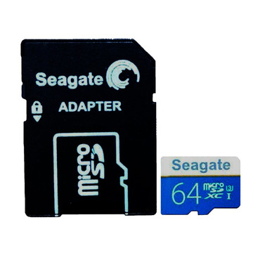 کارت حافظه‌ microSDXC سیگیت مدل HTT کلاس 10 استاندارد UHS-I U3 سرعت 100MBps ظرفیت 64 گیگابایت به همراه آداپتور SD
