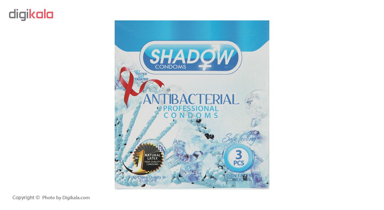 کاندوم شادو مدل Anti Bacterial بسته 3 عددی