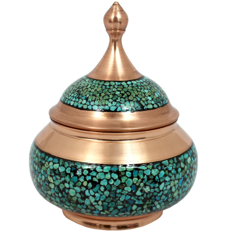 قندان فيروزه کوبي دست نگار کد 02-39