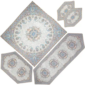 ست 5 تکه رومیزی ترمه مدل نسترن کد 5-ABIZARE-CHS5