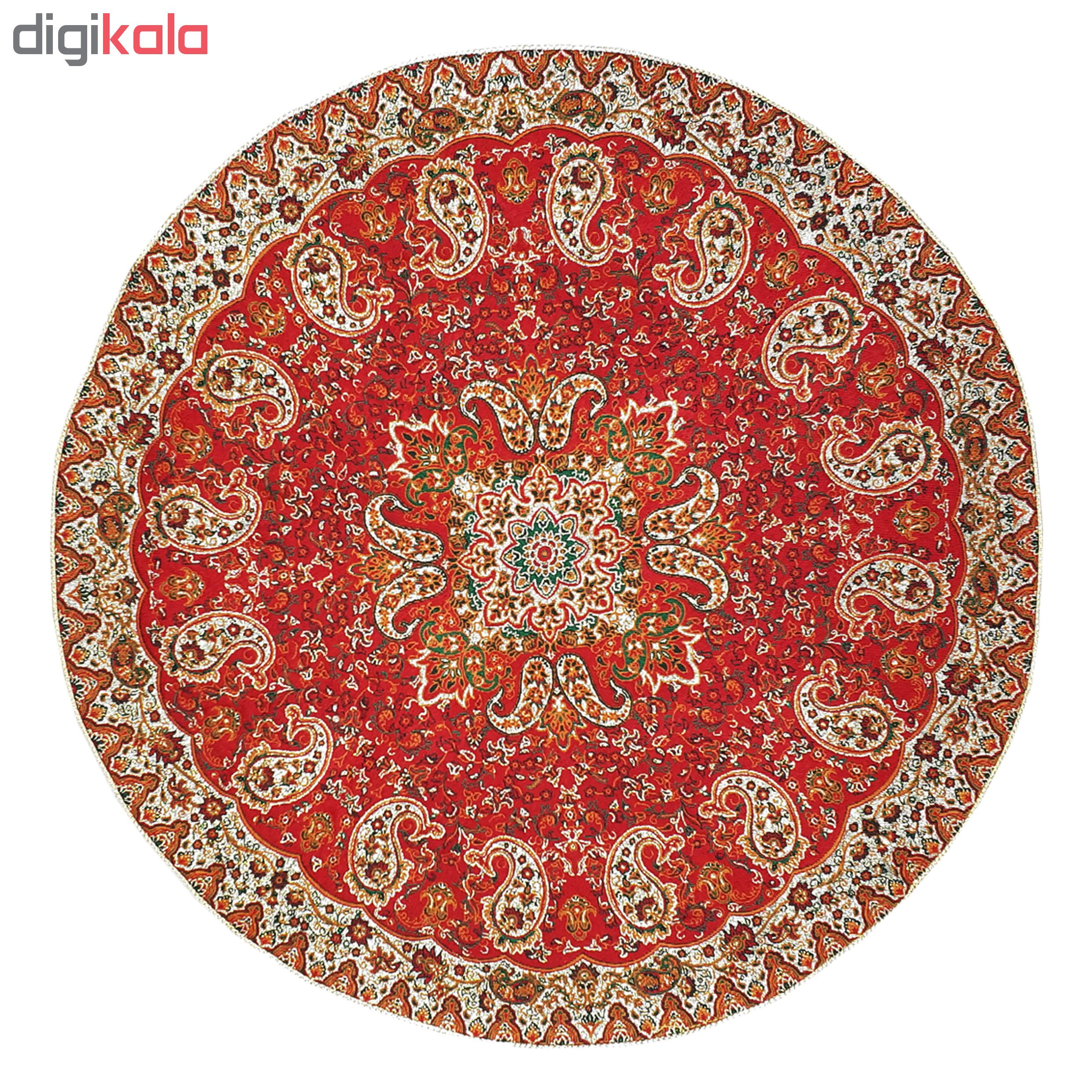 ست 5 تکه رومیزی ترمه مدل نسترن کد RED5-5GRD