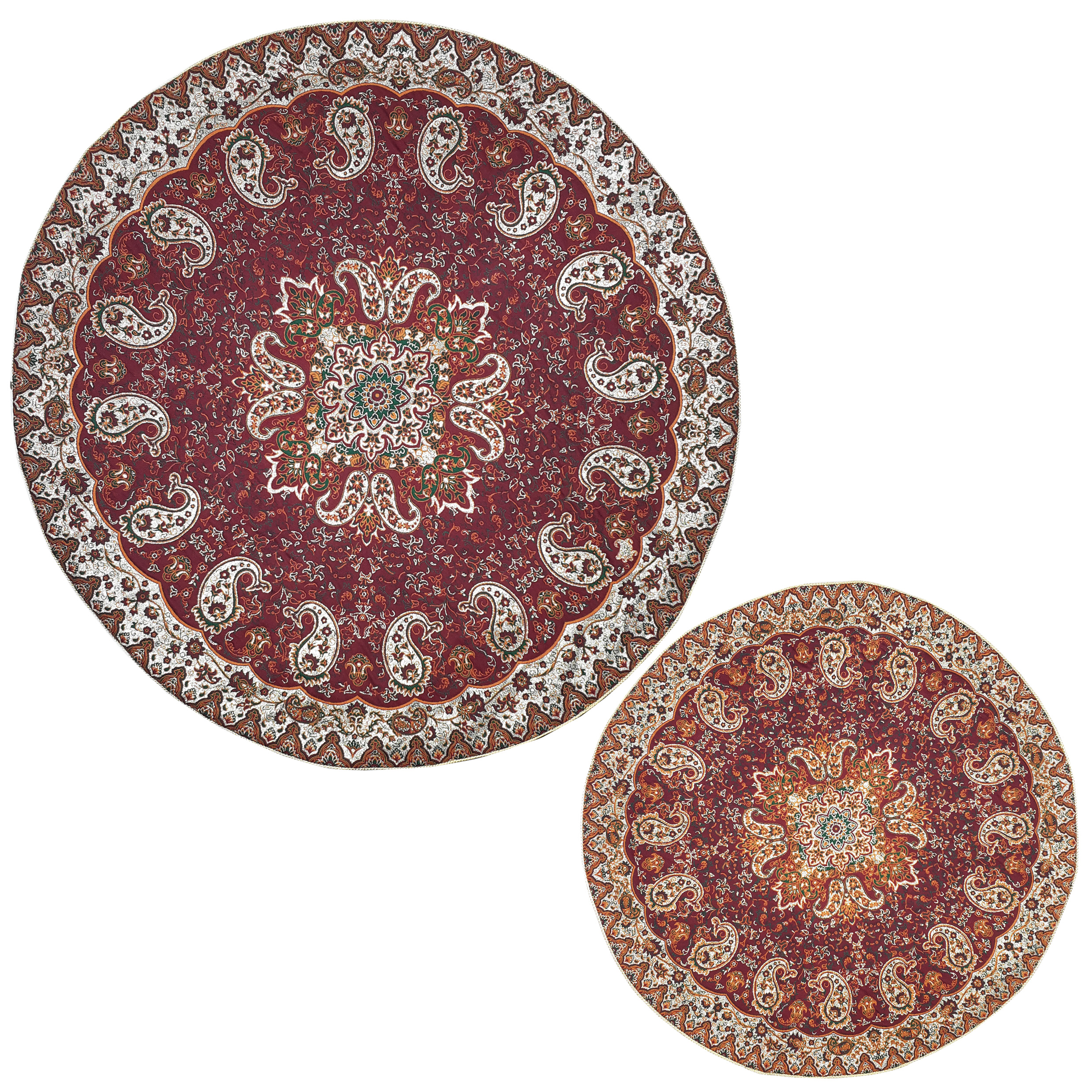 ست 2 تکه رومیزی ترمه مدل نسترن کد ZESH2-2GRD