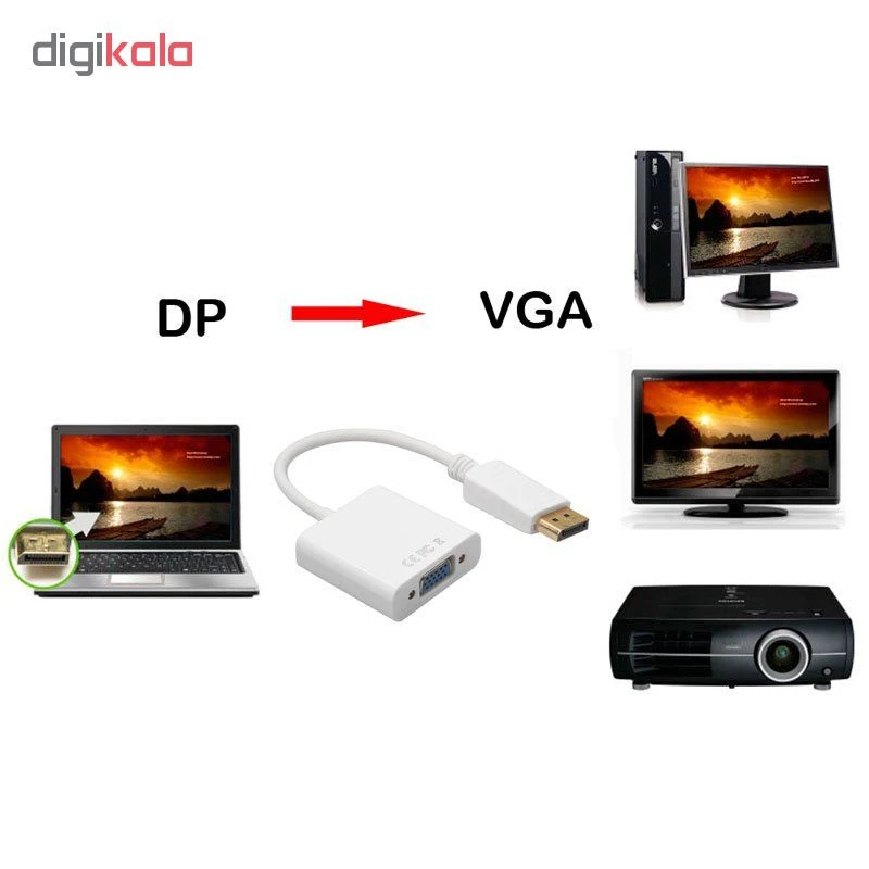 مبدل Display Port به VGA مدل VD21 عکس شماره 3