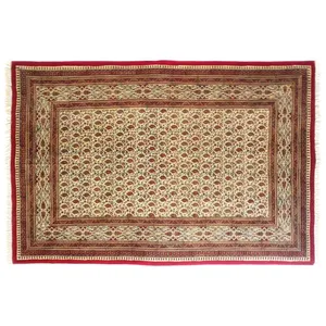 پارچه قلمکار لوح هنر طرح بته سرکج کد 14352