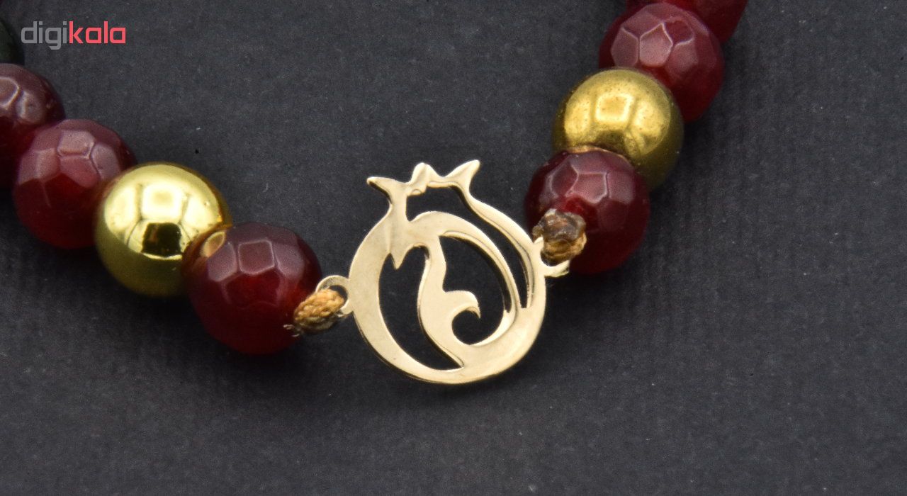 دستبند طلا 18 عیار زنانه آرشا گالری طرح انار کد 445A2577