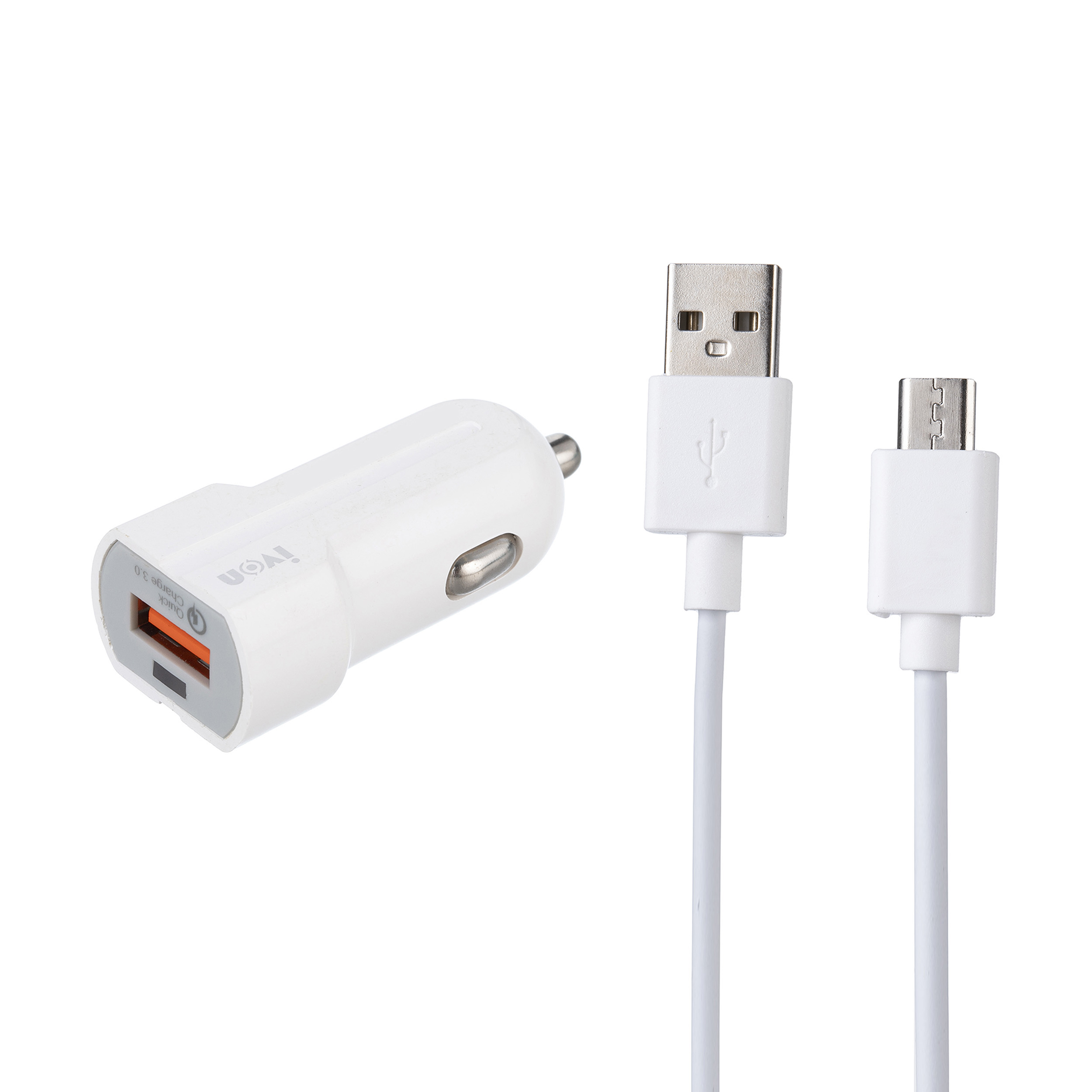 شارژر فندکی آیوان مدل CC-13 همراه با کابل تبدیل microUSB