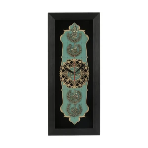 ساعت معرق کاری هُم آدیس طرح خوشنویسی چهار قل کد TJ 050
