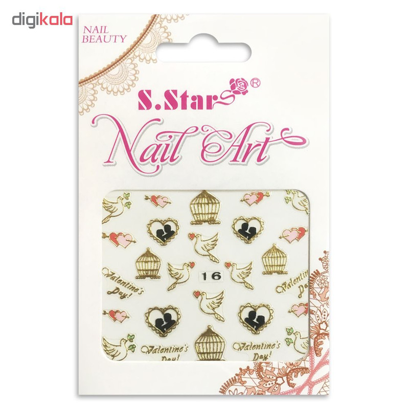 استیکر طراحی ناخن اس.استار کد 16 استیکر طراحی ناخن اس.استار کد 16