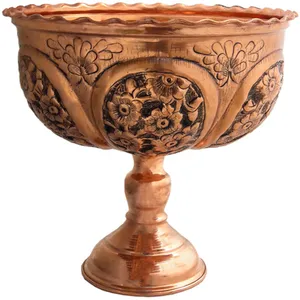 میوه خوری مسی طرح مرغ و گل کد 11