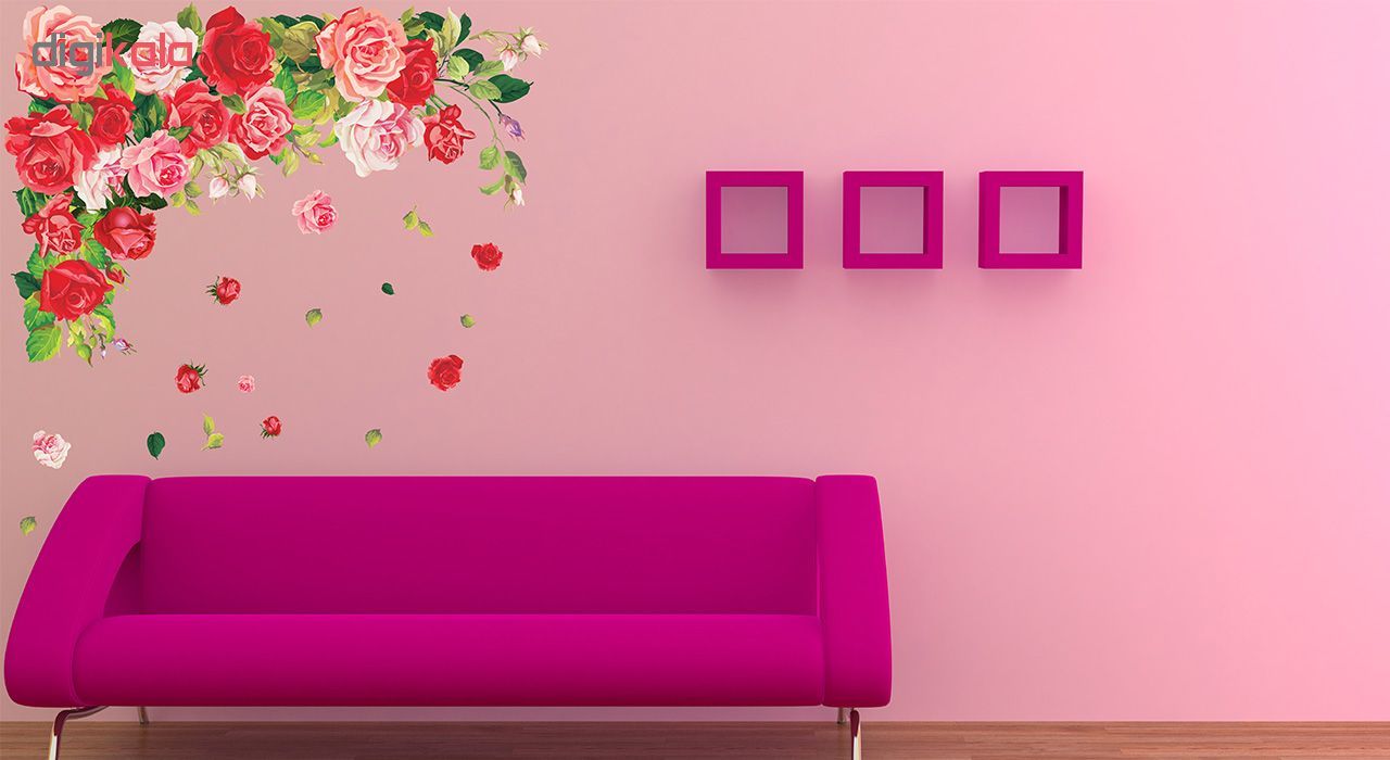 استیکر دیواری طرح colorful flower