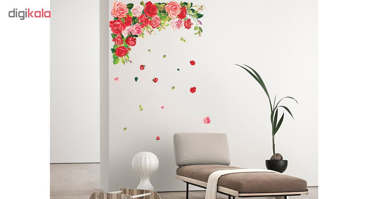 استیکر دیواری طرح colorful flower