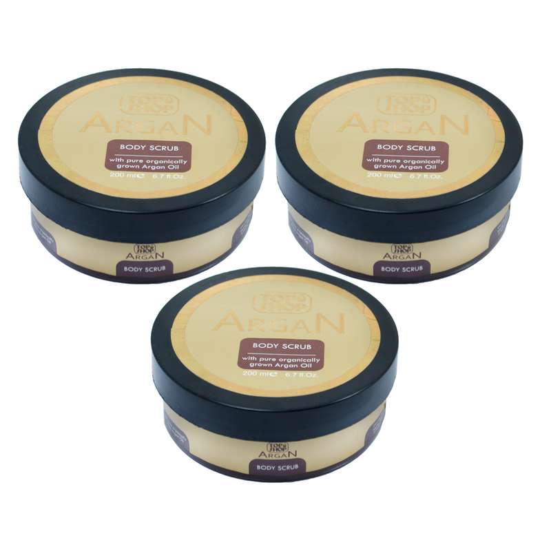 اسکراب لایه بردار پوست تاپ شاپ مدل Argan Oil حجم 200 میلی لیتر مجموعه 3 عددی اسکراب لایه بردار پوست تاپ شاپ مدل Argan Oil حجم 200 میلی لیتر مجموعه 3 عددی