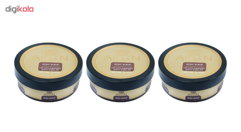 اسکراب لایه بردار پوست تاپ شاپ مدل Argan Oil حجم 200 میلی لیتر مجموعه 3 عددی اسکراب لایه بردار پوست تاپ شاپ مدل Argan Oil حجم 200 میلی لیتر مجموعه 3 عددی