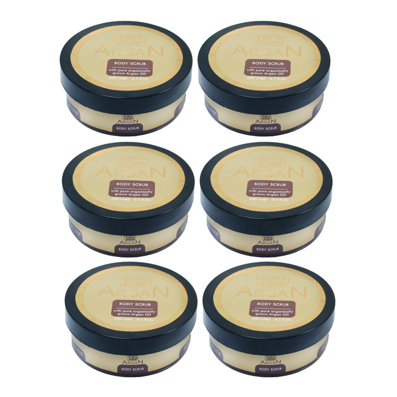 اسکراب لایه بردار پوست تاپ شاپ مدل Argan Oil حجم 200 میلی لیتر مجموعه 6 عددی