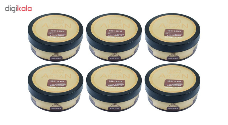 اسکراب لایه بردار پوست تاپ شاپ مدل Argan Oil حجم 200 میلی لیتر مجموعه 6 عددی