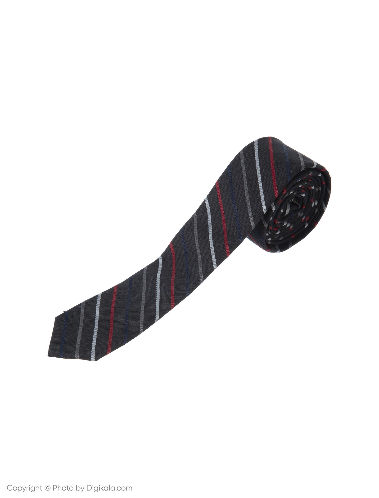 کراوات پاترون مدل TGCT8 - قرمز طوسی سرمه ای - 2