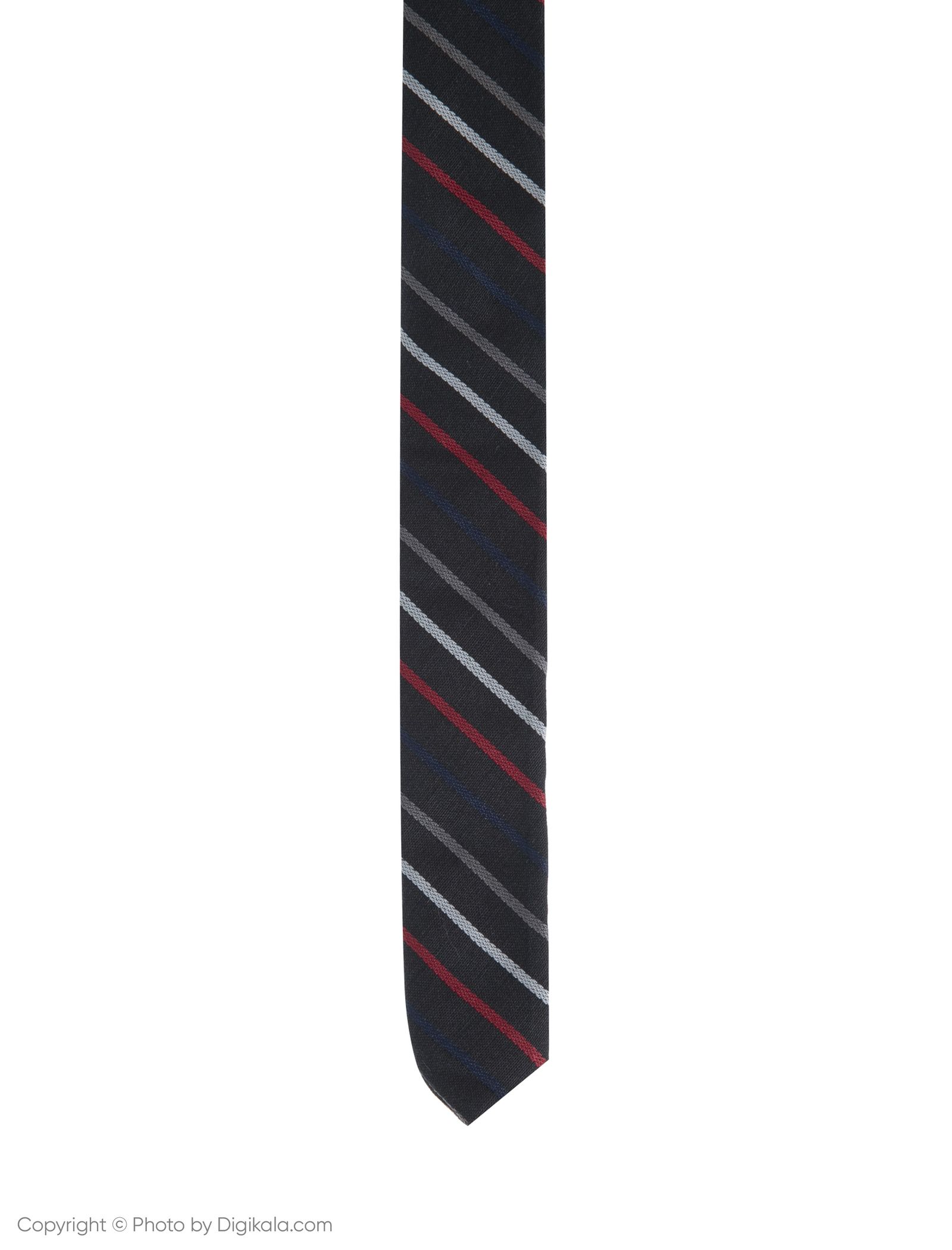 کراوات پاترون مدل TGCT8 - قرمز طوسی سرمه ای - 3