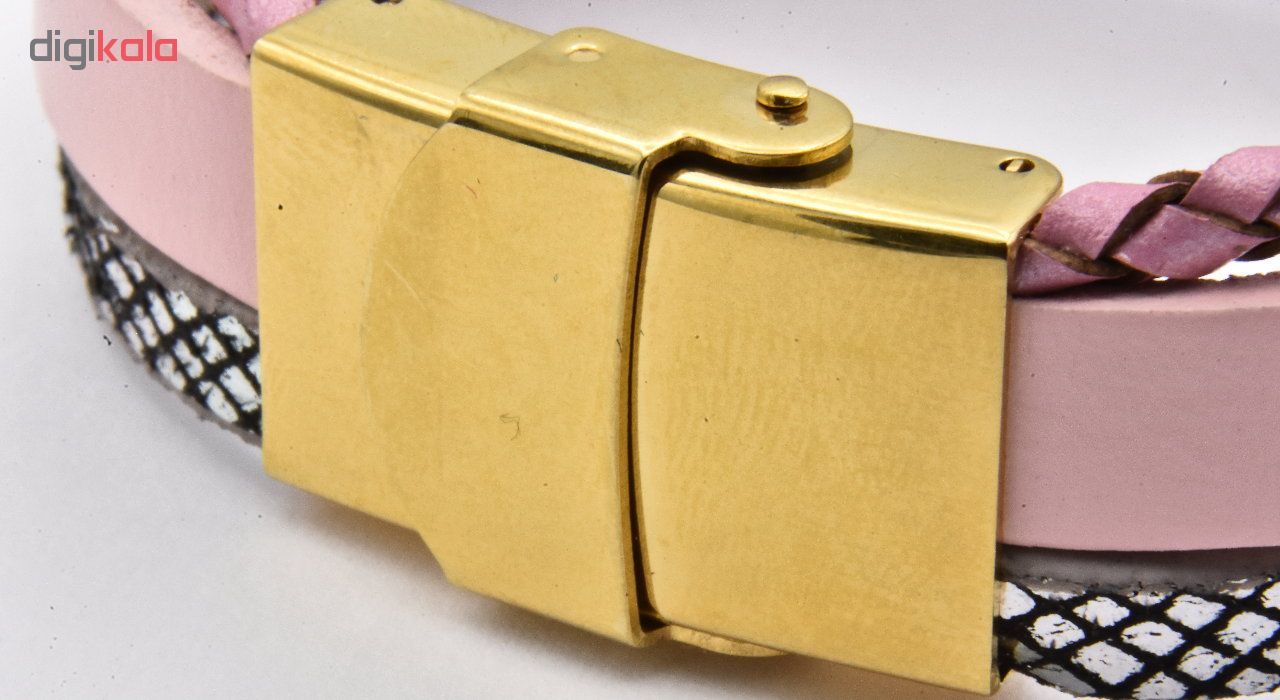 دستبند طلا 18 عیار زنانه طرح مستطیل کد 485M203
