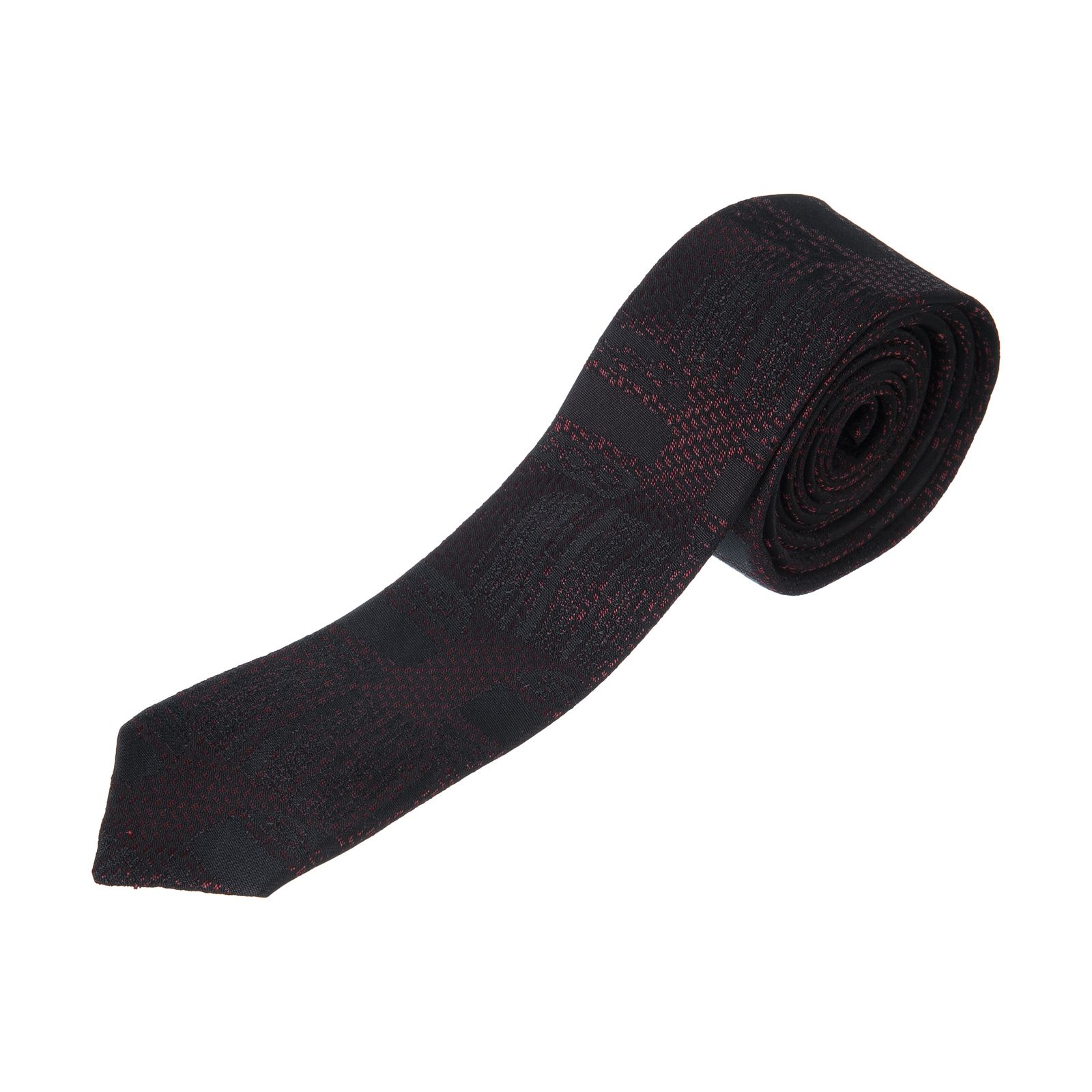 کراوات مردانه پاترون مدل TGDN8 - مشکی زرشکی - 1