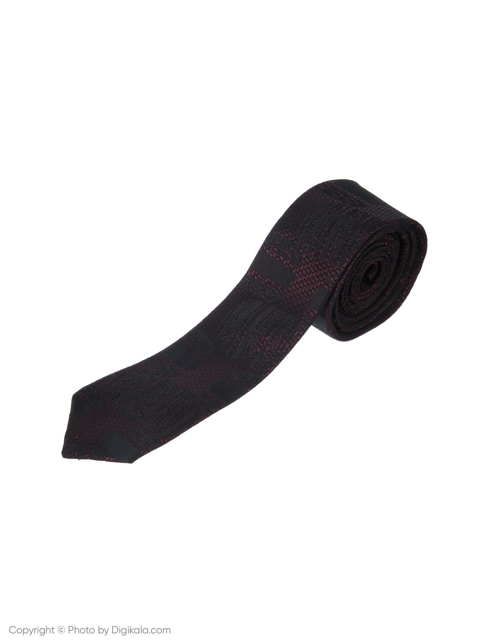 کراوات مردانه پاترون مدل TGDN8 - مشکی زرشکی - 2