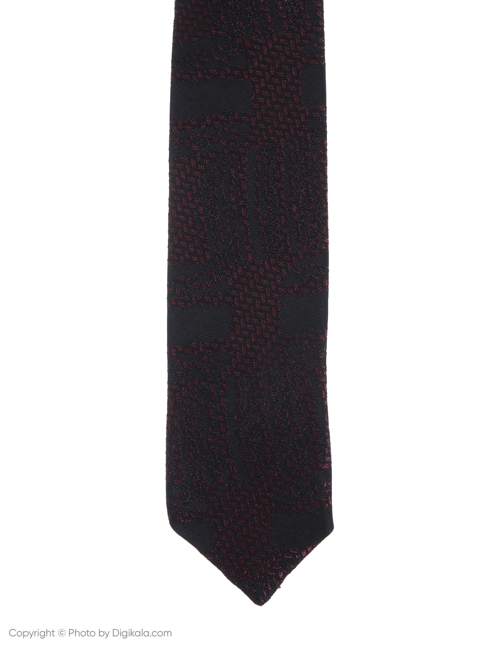 کراوات مردانه پاترون مدل TGDN8 - مشکی زرشکی - 4