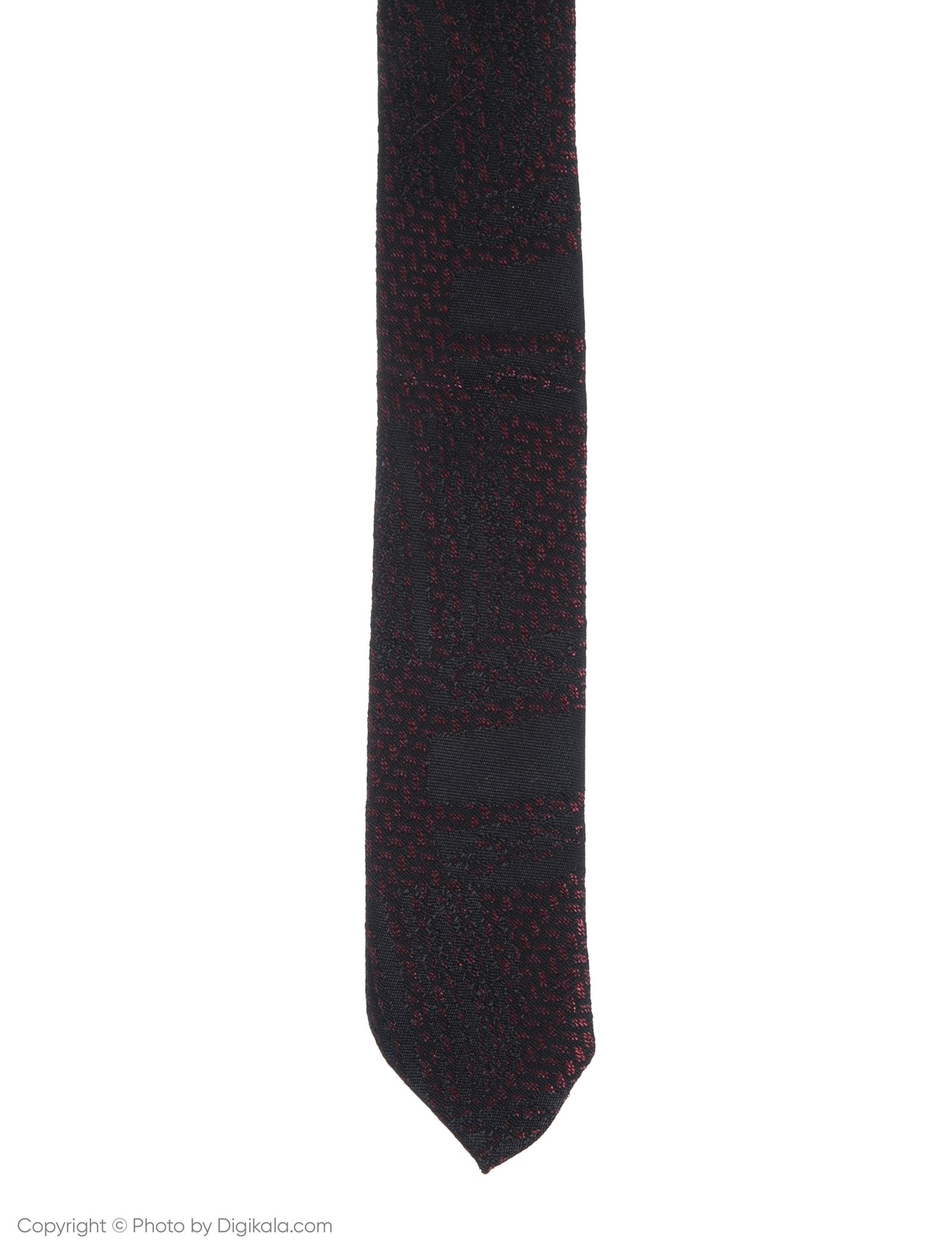 کراوات مردانه پاترون مدل TGDN8 - مشکی زرشکی - 3