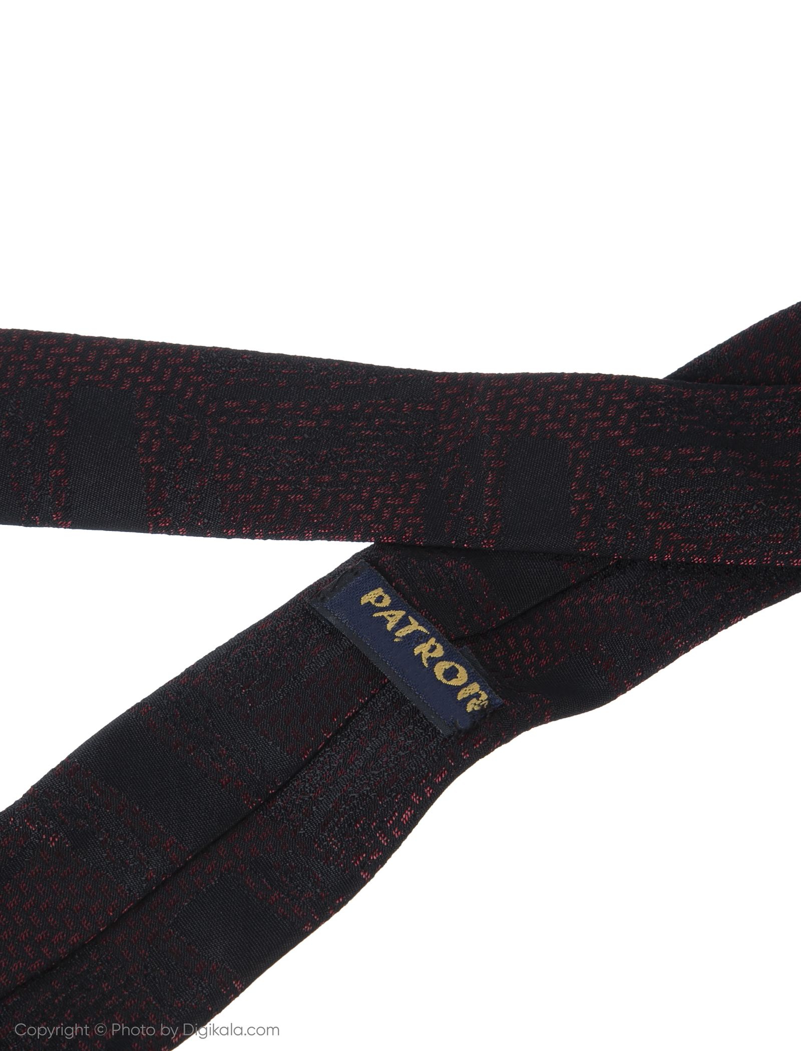 کراوات مردانه پاترون مدل TGDN8 - مشکی زرشکی - 5
