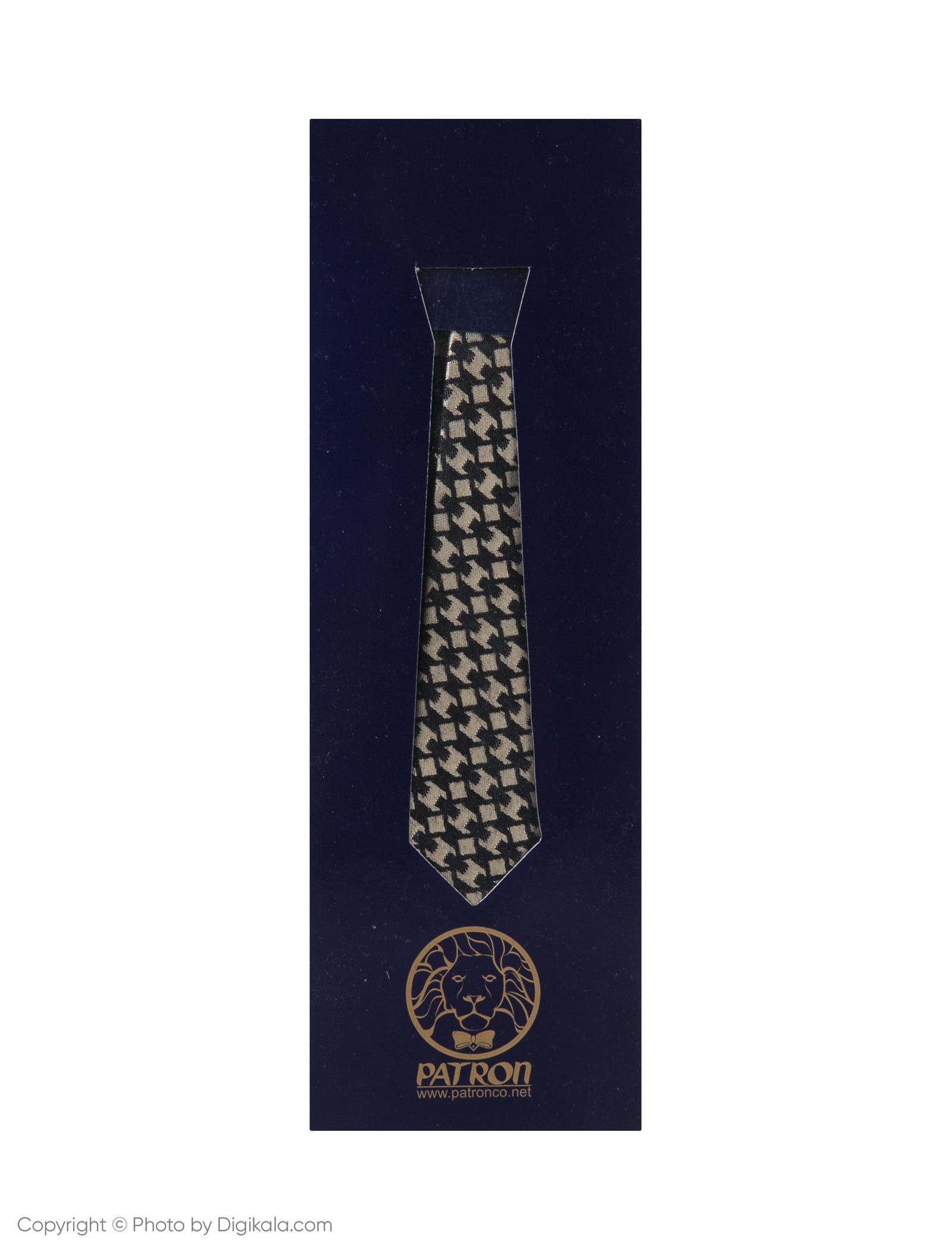 کراوات پاترون مدل TGCA3 - مشکی طلایی - 6