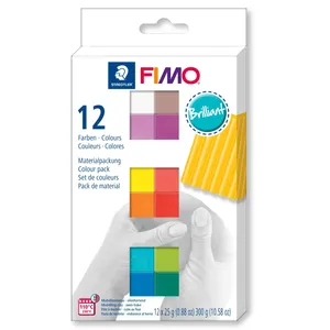 Fimo Staedtler Brilliant Soft Polymeric Clay Pack of 12