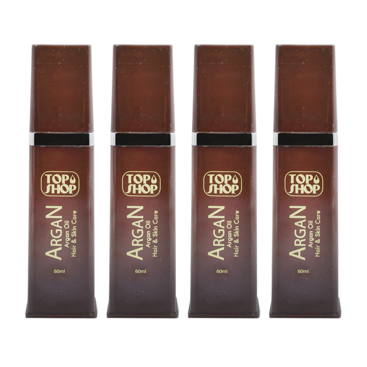 روغن بدن و مو تاپ شاپ مدل Argan Oil حجم 60 میلی لیتر مجموعه 4 عددی