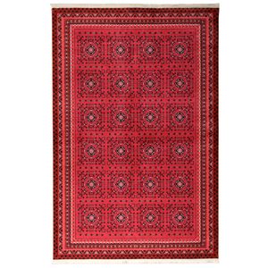 نقد و بررسی فرش ماشینی محتشم طرح سنتی ترکمن کد 100312 زمینه قرمز توسط خریداران