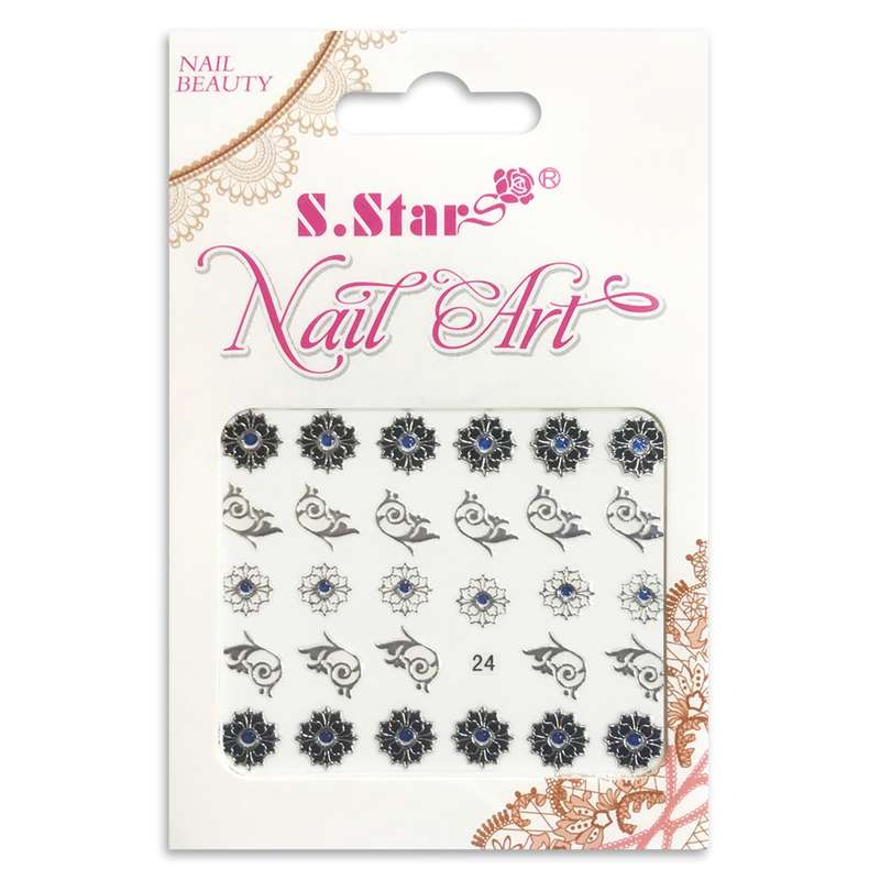 استیکر طراحی ناخن اس.استار کد 24